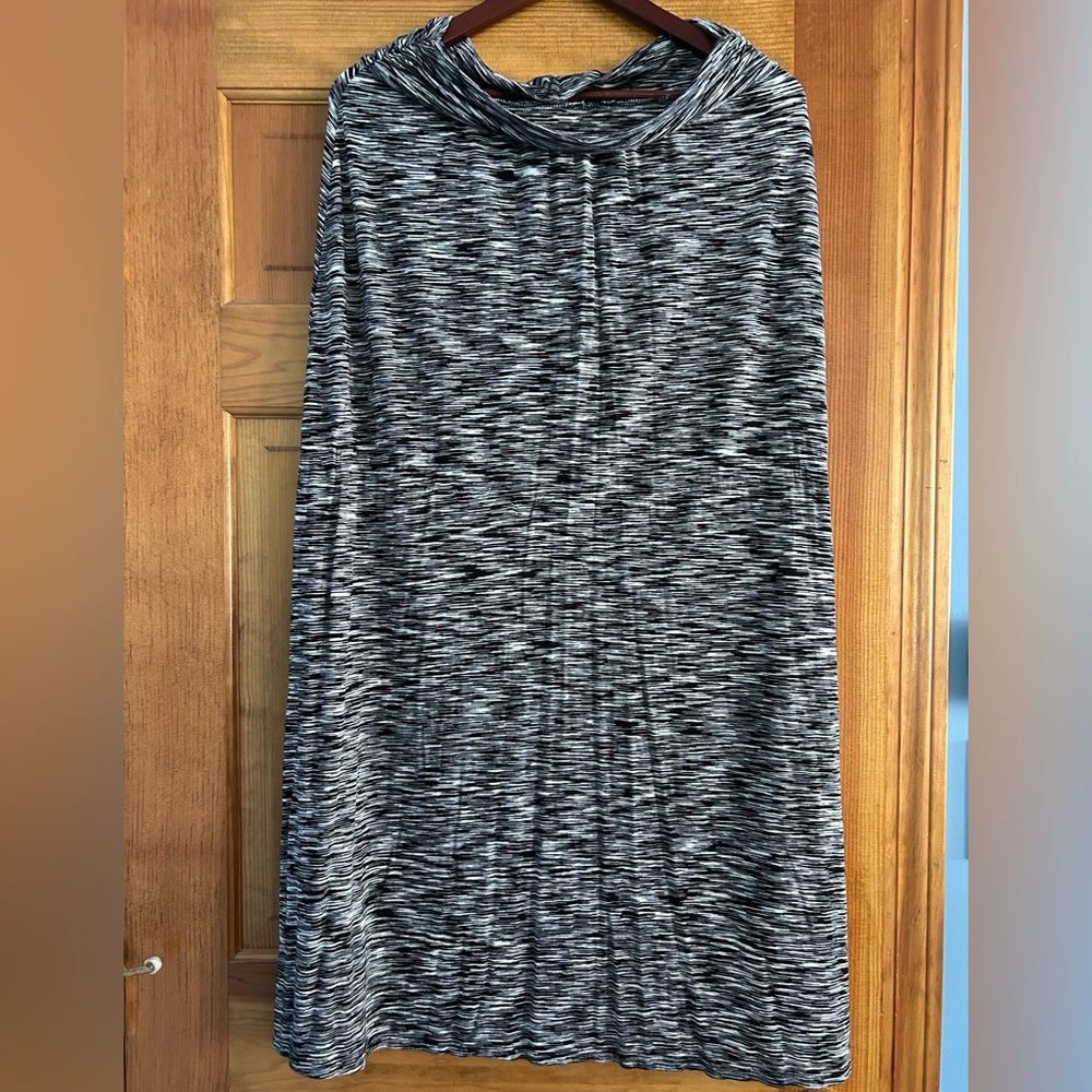 Merona Black and Gray A-Line Skirt